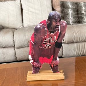 Vintage Michael Jordan wooden table top stand